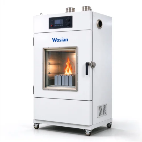 WOSIAN battery fire test system right side view